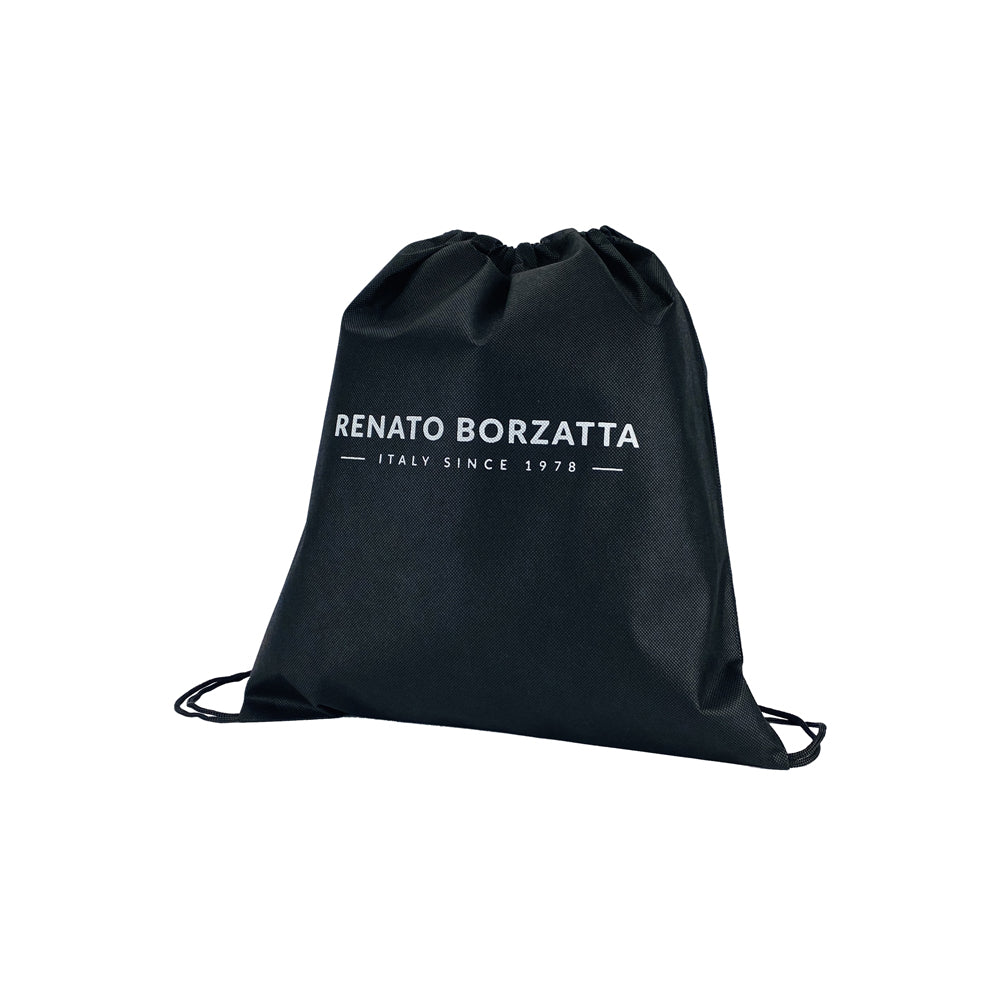 RB2003A | Genuine full-grain leather shoulder/wrist bag, dollar/light grain. Removable shoulder strap and handle. Black color. Dimensions: 22 x 14 x 2.5 cm. Packaging: Non-Woven Fabric Bag